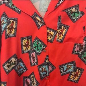 Loteria button up blouse  asos Mexican Lottery